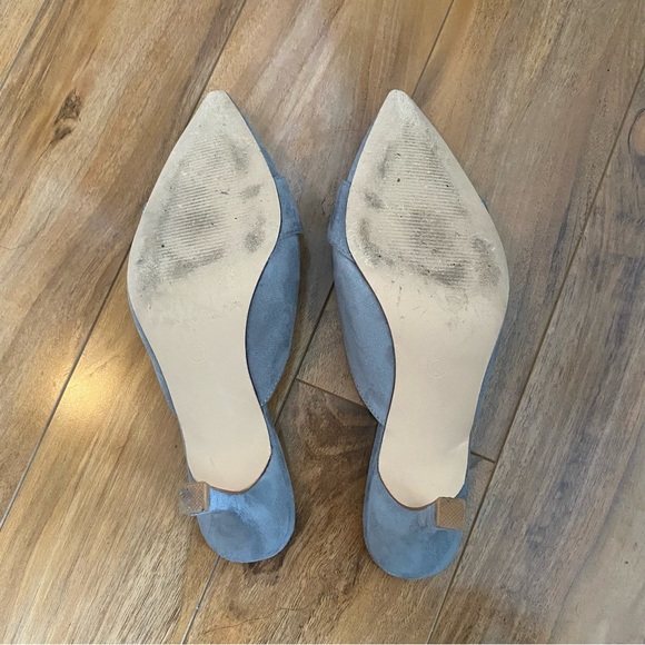 Manolo Blahnik Maysale ***inspired*** suede mules with covered buckle detail - Picture 7 of 8